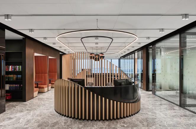 辦公樓前廳這樣設計，夠時尚！